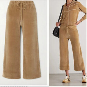 Nili Lotan Daphne Camel Cotton-Blend Velour Track pants M NWT